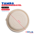 Tampa P/ Pote Cumbuca Bowl 500/650ML Biodegrádavel Palha Milho - 25 Unidades