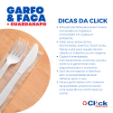 Kit Garfo e Faca + Guardanapo Descartável Reforçado New York Churrasco - 50 Unidades