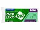 Saco de Lixo Biobag Biodegradável Verde 100LTS 75x105 - 15 Sacos