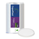 Tampa P/ Pote Descartável PS Transparente 200/250ML Copoplast - 50 Unidades