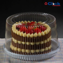 Embalagem p/ Bolos e Tortas Branca c/ Tampa Alta - G32MA - 100 Unidades