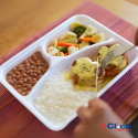 Bandeja Marmitex Isopor Retangular 3 Divisórias 1100ML MO100-3 Meiwa - 100 Unidades