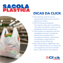 Sacola Plástica Branca Lisa Economica 40 x 50 Extrusa pack - 1000 Unidades