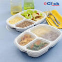 Embalagem Marmita 3 Divisórias Freezer e Microondas 1150ML G330 - 100 Unidades