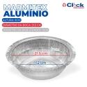 Marmitex Alúminio Redonda 1100ml Fechamento Maquina N.9 - 100 un. com Tampa