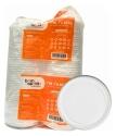 Kit Marmitex Redonda Isopor BM100Q Branca 500ml + Tampa 100un