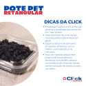Embalagem Pote Retangular 250ml Doce Tampa Articulada C/ Lacre G730 - 100 Unidades