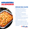 Assadeira Descartável Alumínio Retangular Natal Fim de Ano Ceia 4LTS Pra Viagem