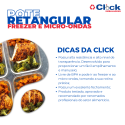 Pote Retangular C/ Tampa Marmitinha Marmita Fit Freezer e Microoondas 500ML - 144 Unidades