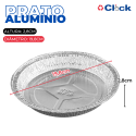 Prato Bandeja Alumínio WP20 Redonda 550ML P/ Torta - 100 Unidades