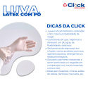 Luva Latex Descartável Procedimento Profissional C/ Pó Branca ( P ) - 1000 Unidades