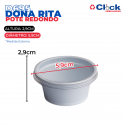 Pote Potinho 30ML Molheira C/ Tampa D695 Molhos Branca Pet - 700 Unidades