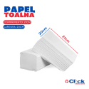 Papel Toalha Interfolha Branco Celulose 20x21 White Paper - 5000 Unidades