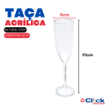 Taça Acrilica Champanhe Cristal 150ML Elite Ano Novo Reveillon Evento Casamento Formatura - 3 Unidades