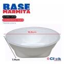 Kit Marmitex Redonda Isopor BM104Q Branca 1100ML + Tampa 100un