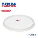 Tampa P/ Pote Descartável PS Transparente 200/250ML Copoplast - 50 Unidades