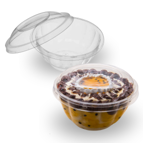 Embalagem P/ Doces e Saladas Redondo C/ Tampa 1400ML G683 - 100 Unidades