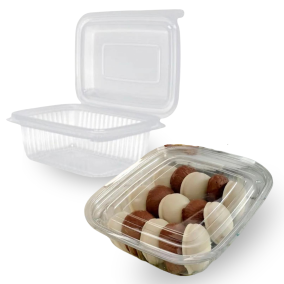 Pote Retangular C/ Tampa Articulada 750ML GA92 - 200 Unidades