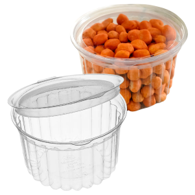 Pote Estriado Doces Amendoim Tampa Articulada 500ml G771 - 200 Unidades