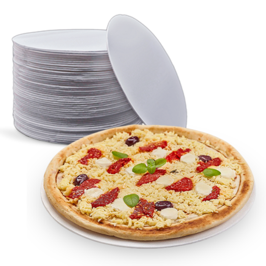 Disco Bandeja Isopor Eps  23cm Suporte Pizza Bolo Doce Frios - 400 Unidades