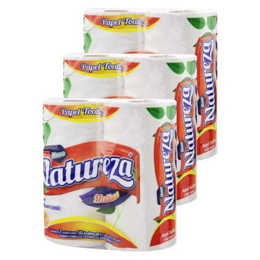 Papel Toalha Cozinha Natureza Multiuso - 32 Unidades