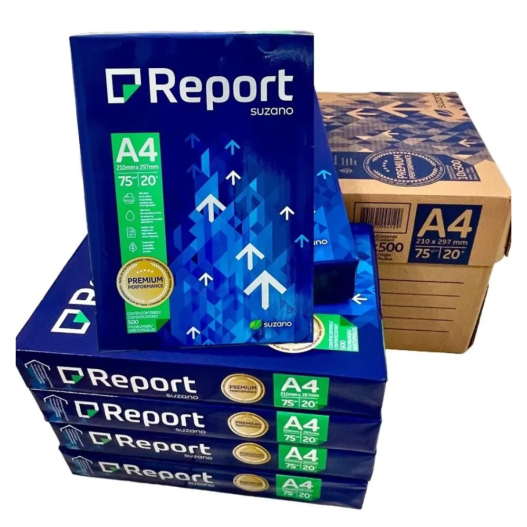 Papel Folha Sulfite A4 Branca Report Premium - 5000 folhas