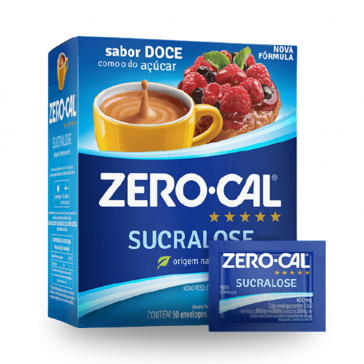 Adoçante Zero Cal Sucralose Sachê 600g - 50 Unidades