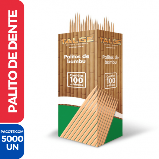 Palito de Dente Bambu - 5000 Unidades