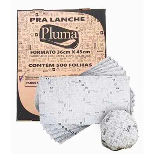 Papel Acoplado P/ Lanches com Pelicula 30 X 38 -  500 Folhas