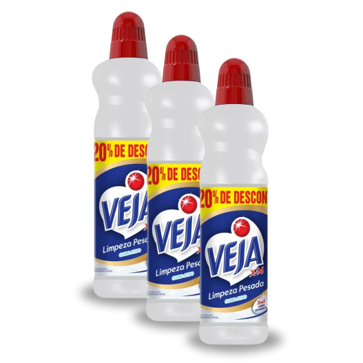 Limpador Limpeza Pesada Veja  500ml C/ Cloro Ativo X14 2 em 1 - 24 Unidades