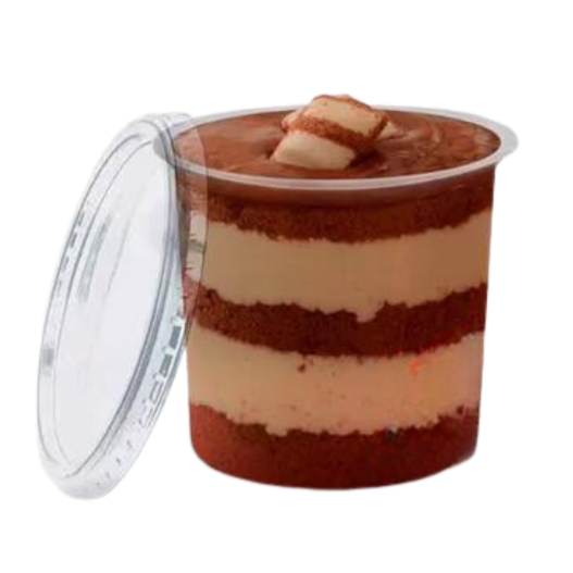 Pote Descartável Redondo Doce C/ Sobretampa 750ML - 500 Unidades