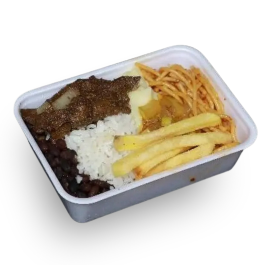 Bandeja Marmitex Rasa Isopor Retangular 750ML MO90-1 Meiwa - 100 Unidades