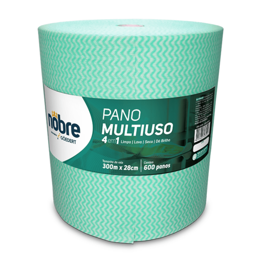 Rolo Pano Multiuso Limpeza Verde Nobre - 28cm X 300mts