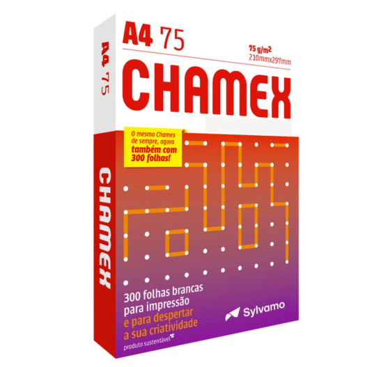 Papel Folha Sulfite A4 Chamex 75G Branco Liso - 500 Folhas
