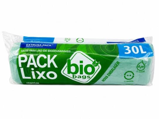 Saco de Lixo Biobag Biodegradável Verde 30LTS 59x62 - 30 Sacos