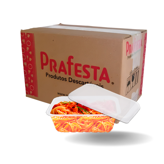 Pote Retangular C/ Tampa 750ML - 6 Pacotes de 24 Unidades