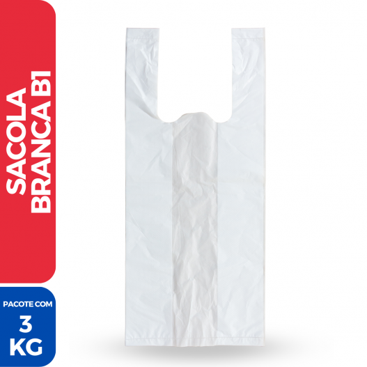 Sacola B1 Branca 35 X 45  (3kg) - 450 Unidades