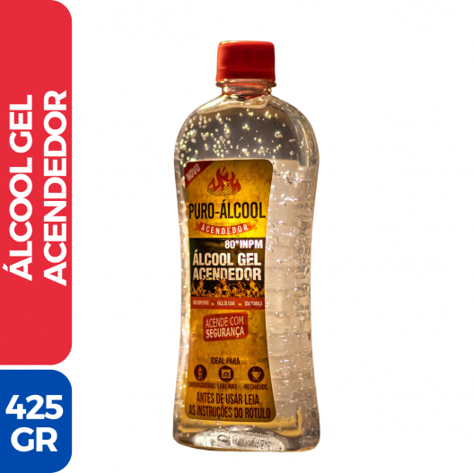 Álcool Gel Acendedor Puro 80° 425 gr