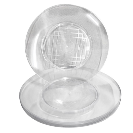 Prato Acrílico Redondo Sobremesa Resistente Cristal 15cm - 200 Unidades