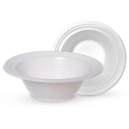 Prato Plástico Descartável 12cm Branco Fundo - 10 Unidades