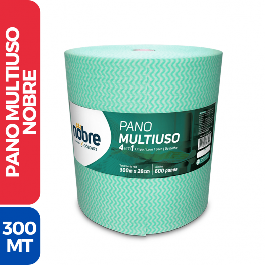 Rolo Pano Multiuso Limpeza Verde Nobre - 28cm X 300mts