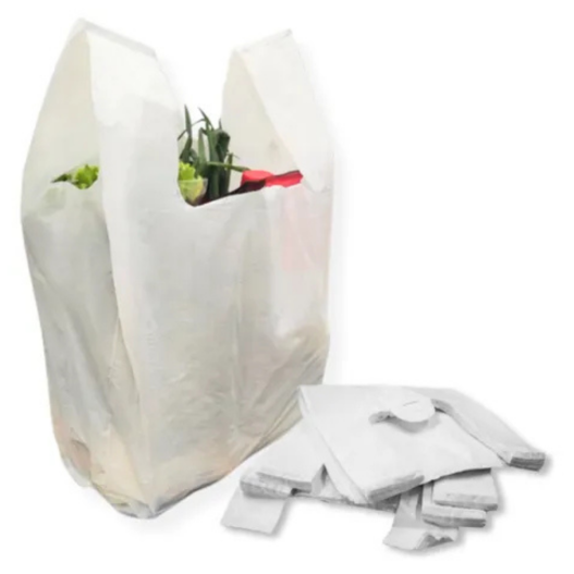 Sacola Plástica Branca Lisa Reforçada Economica 38 x 48 Extrusa pack - 1000 Unidades