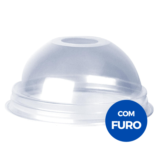 Tampa Bolha Pet C/ Furo Milk Shake - 100 Unidades