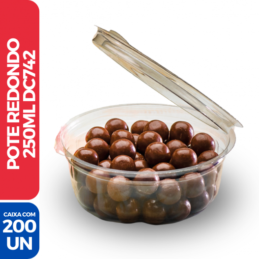 Pote Mini Flower Doces Amendoim Tampa Articulada 250ml DC742 - 200 Unidades