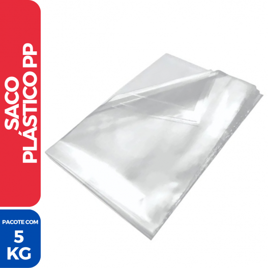 Saco Plástico Transparente (PP) 10 X 30 X 0.10 - 5kg