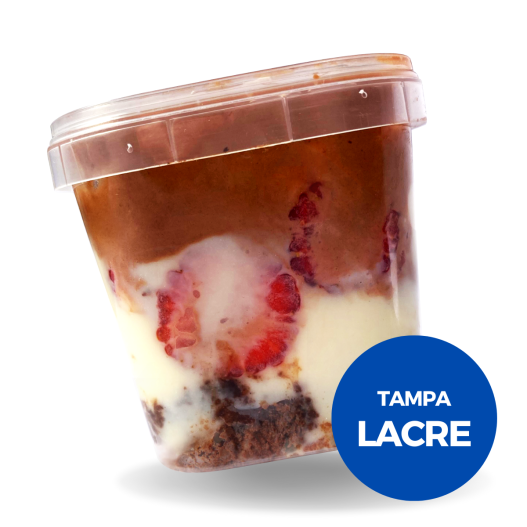 Pote Quadrado Bolo Lacre Tampa C/ Lacre 220Ml - 10 Unidades
