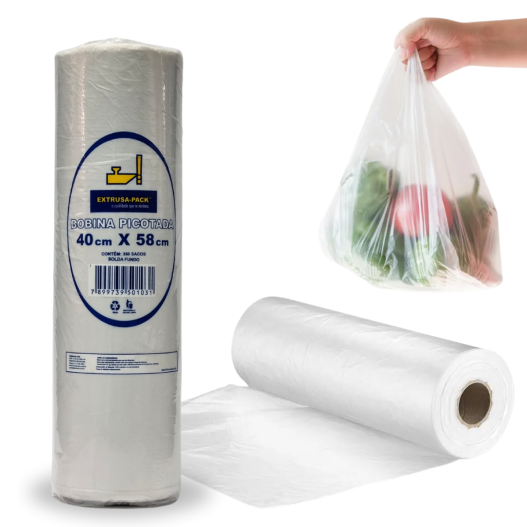 Bobina Picotada Saco Plástico B-SF 40 X 58 - 350 Unidades