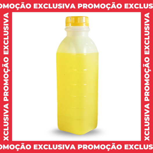 Garrafa Plástica Quadrada PEAD Descartável Caldo De Cana 500ml Tampa Amarela - 100 unidades