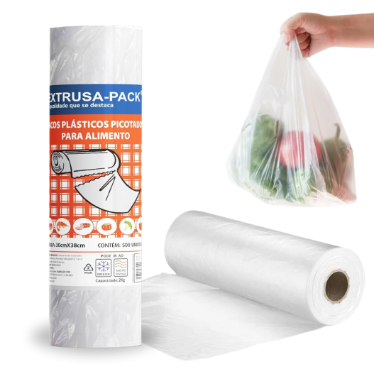 Bobina Picotada Saco Plástico Pack-500 30x38 - 500 Unidades