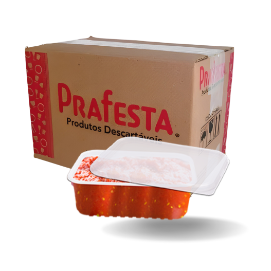 Pote Retangular C/ Tampa 1000ML - 6 Pacotes de 24 Unidades